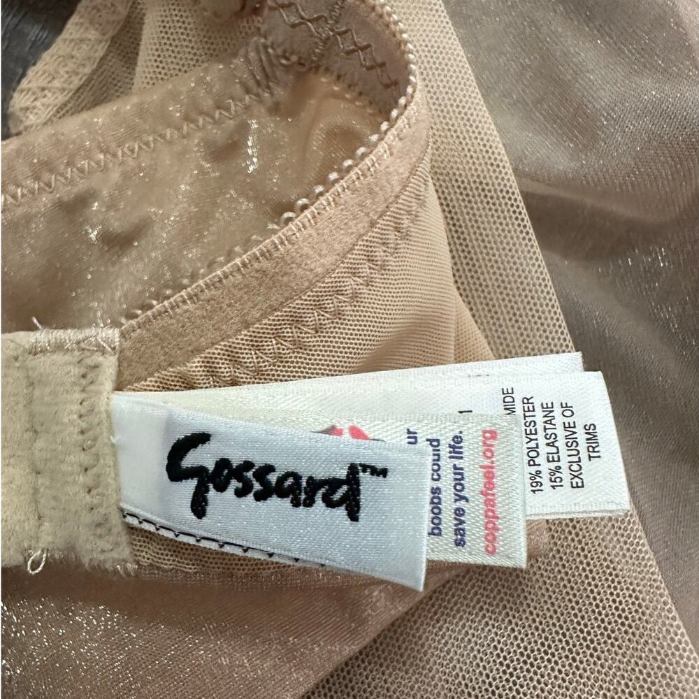 NWT Gossard Glossies Sheer Underwire Bra Nude Beige 32H - Picture 6 of 9